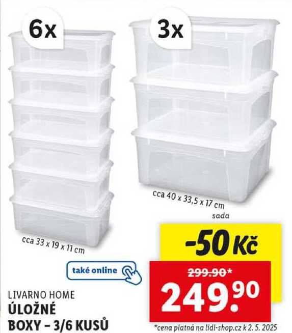 ÚLOŽNÉ BOXY - 3/6 KUSŮ 