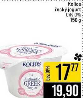 Kolios řecký jogurt bilý 0% 150 g 