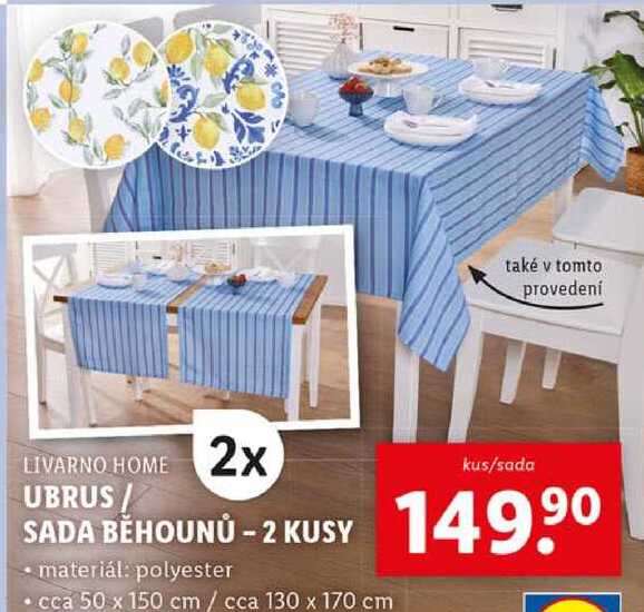 UBRUS/SADA BĚHOUNŮ - 2 KUSY