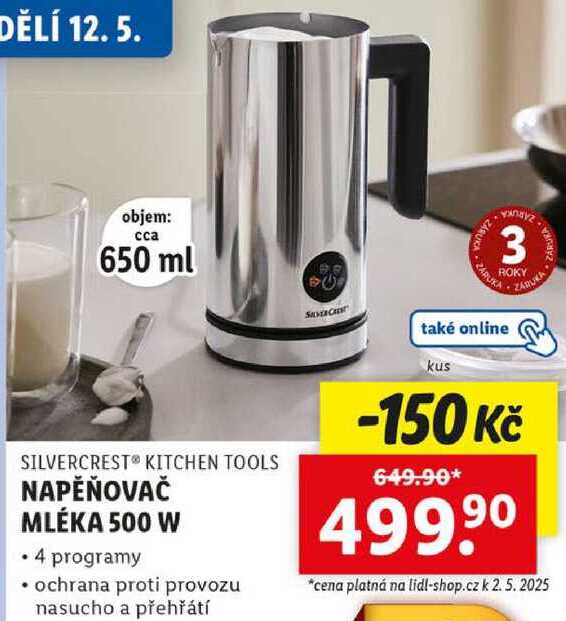 NAPĚŇOVAČ MLÉKA 500 W 
