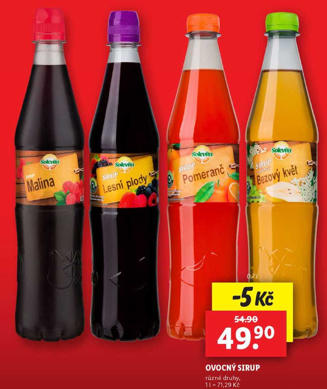 OVOCNÝ SIRUP, 0,7 l