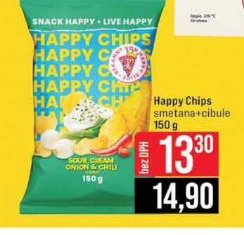 Happy Chips smetana+cibule 150 g
