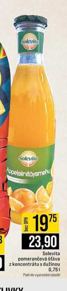 Solevita pomerančová šťáva z koncentrátu s dužinou LIVKY 0,75l