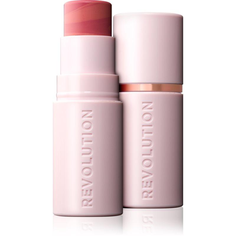 Makeup Revolution Skin Silk Blush Stick krémová tvářenka v tyčince odstín Pinched Soft Pink 4.5 g