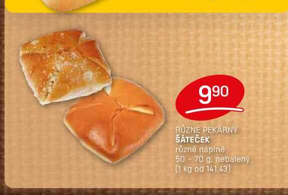 ŠÁTEČEK různé náplně 50-70 g, nebalený