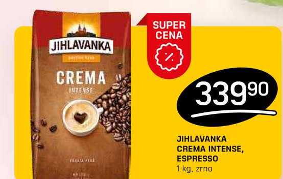 JIHLAVANKA CREMA INTENSE, ESPRESSO 1 kg, zrno 