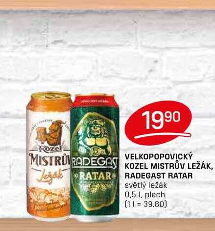 RADEGAST RATAR světlý ležák 0,5l, plech