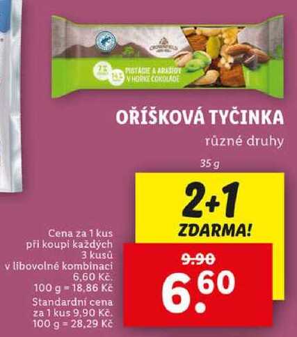 OŘÍŠKOVÁ TYČINKA, 35 g