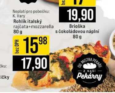 Brioška s čokoládovou náplní 80 g