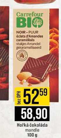 Hořká čokoláda mandle 100 g 