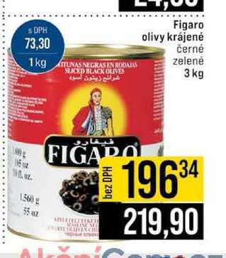Figaro olivy krájené černé zelené 3 kg 