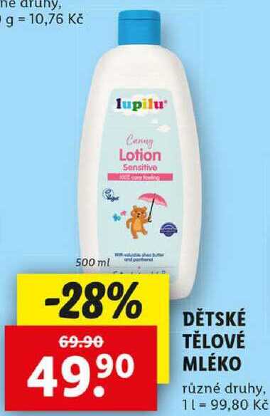 DĚTSKÉ TĚLOVÉ MLÉKO, 500 ml