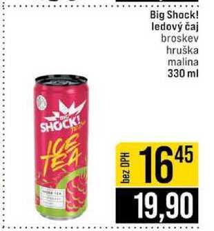 Big Shock! ledový čaj broskev hruška malina 330 ml 