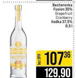 Becherovka Fusion 30% Grapefruit Cranberry Vodka 37,5% 0,5l