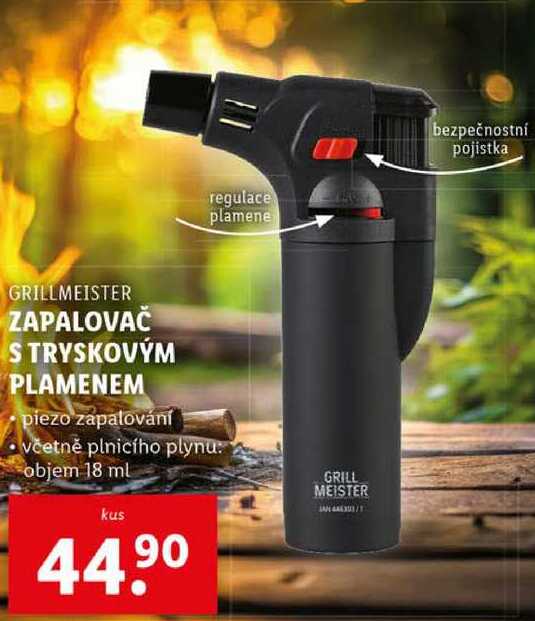 ZAPALOVAČ S TRYSKOVÝM PLAMENEM 