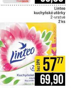 Linteo kuchyňské utěrky 2-vrstvé 2ks 