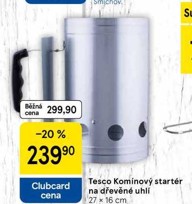 Tesco Komínový startér na dřevěné uhlí, 27 x 16 cm 