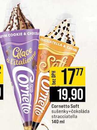 Cornetto ornetto Cornetto Soft sušenky+čokoláda stracciatella 140 ml 