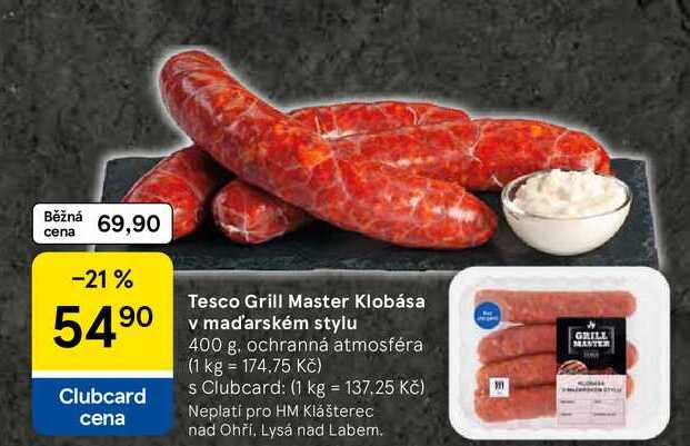 Tesco Grill Master Klobása v maďarském stylu, 400 g 