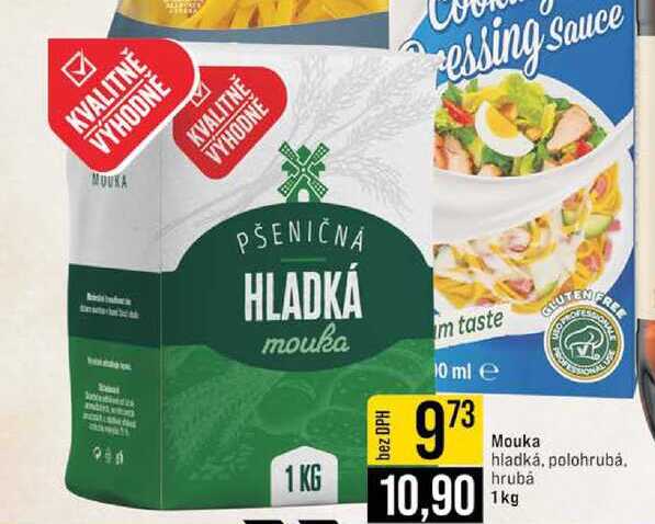 Mouka hladká, polohrubá. hrubá 1kg 