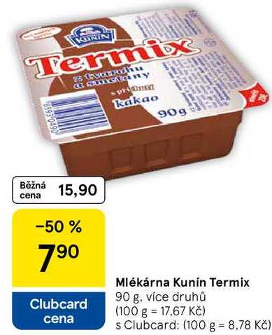 Mlékárna Kunín Termix, 90 g
