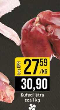 Kuřecí játra cca 1kg 