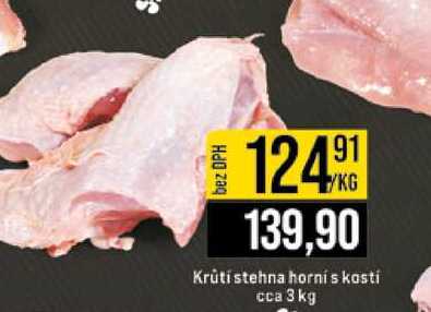 Krůtí stehna horní s kasti cca 3 kg 
