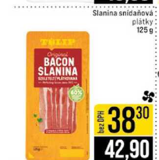 Slanina snídaňová plátky 125 g