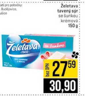 Želetava tavený sýr se šunkou krémová 150 g