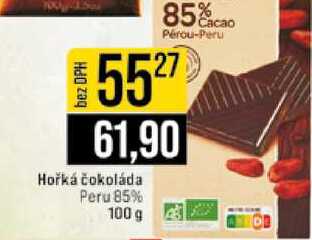 Hořká čokoláda Peru 85% 100 g 