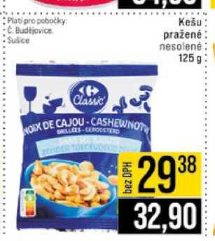 Kešu pražené nesolené 125 g