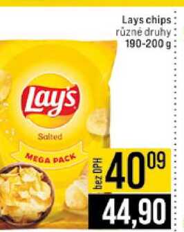 Lays chips různé druhy 190-200 g 