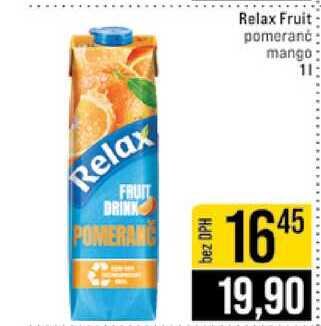 Relax Fruit pomeranč mango 1l