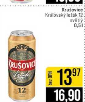 Krušovice Královský ležák 12 světlý 0,5l