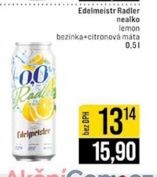 Edelmeistr Radler nealko lemon bezinka+citronová máta 0,5l