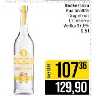 Becherovka Fusion 30% Grapefruit Cranberry Vodka 37,5 % 0.5l