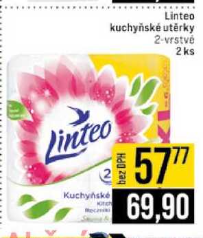 Linteo kuchyňské utěrky 2-vrstvé 2 ks 