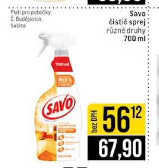 Savo čistič sprej různé druhy 700 ml 