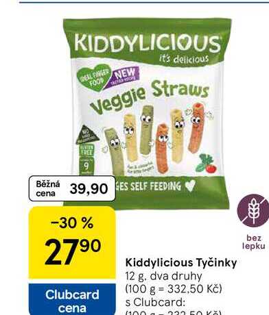 Kiddylicious Tyčinky, 12 g 