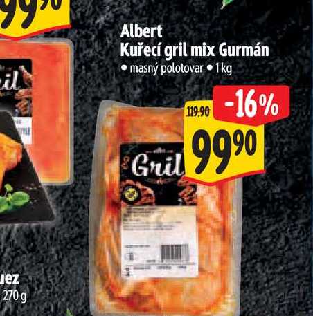   Albert Kuřecí gril mix Gurmán 1 kg