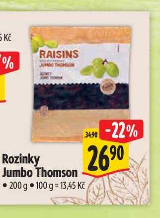  Rozinky Jumbo Thomson 200 g  