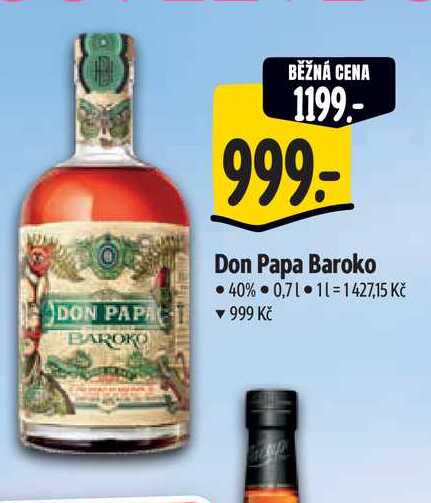   Don Papa Baroko 40% 0,7 l