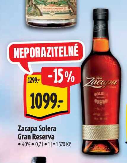  Zacapa Solera Gran Reserva 40% 0,71 