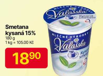 Z Valašska Smetana kysaná 15% 180 g
