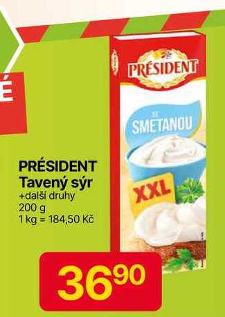 Président Tavený sýr 200g