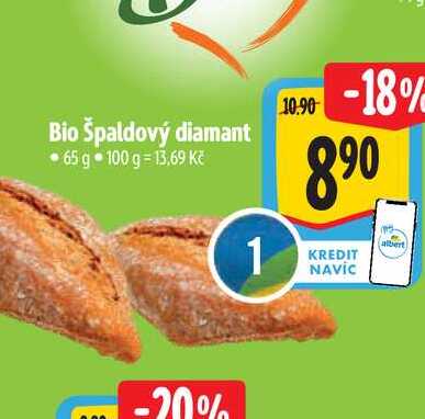 Bio Špaldový diamant  65 g 