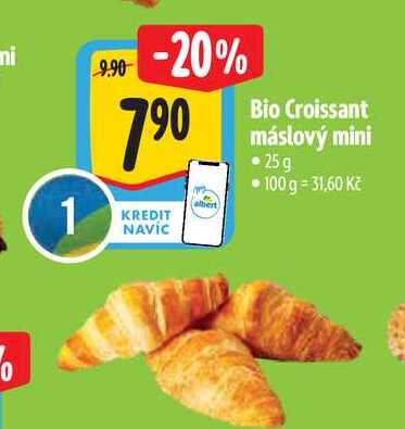   Bio Croissant máslový mini  25 g 
