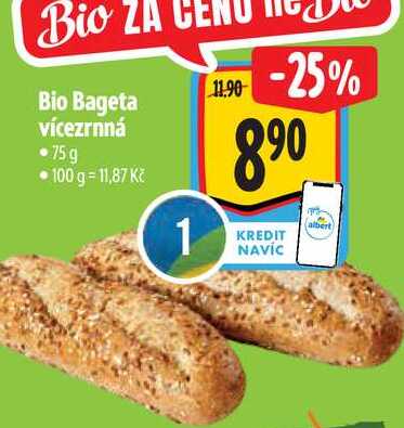   Bio Bageta vícezrnná  75 g 