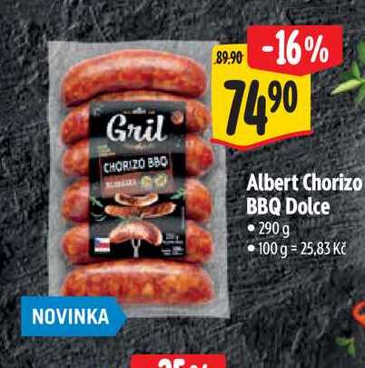 Albert Chorizo BBQ Dolce, 290 g