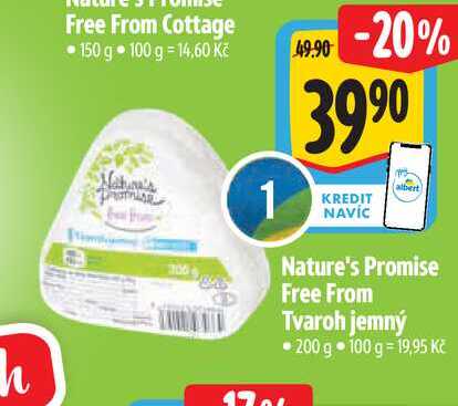   Nature's Promise Free From Tvaroh jemný 200 g 